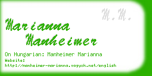 marianna manheimer business card